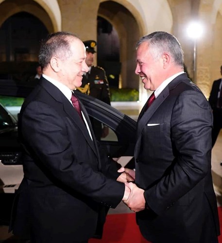 The President of the Kurdistan Democratic Party (KDP), Masoud Barzani, arrived in the Jordanian capital on Jan. 27, 2019. (Photo: Masoud Barzani's office)